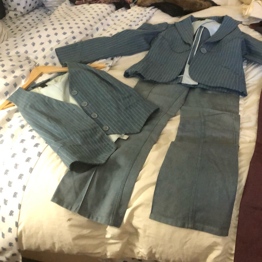 Marc Jacobs Blue Pinstripe 3 Piece Suit
